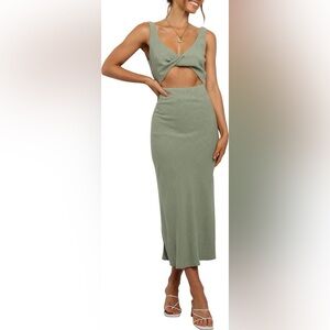 Apollo Cutout Detail Midi Dress Petal and Pup